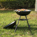 Barbecue Grill Holzkohlegrill Kugelgrill mit Rollen Grillwagen Rundgrill Camping
