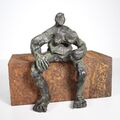 Bronze sitzender Akt Frau Skulptur Plastik Sonja Zeltner-Müller  x/5 Düsseldorf