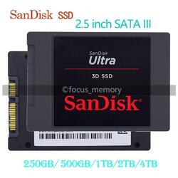 Sandisk ULTRA 3D SSD 2.5" SATA 3 2TB 1TB 500GB 250GB Internal Solid State Drive