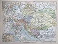 Österreich - Ungarn - Landkarte - Territorialentwicklung - Original 1893