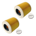 2x Rund-Filter Patrone + Kappe für Kärcher WD 3.200 WD 3.370 WD 3.5 P Premium