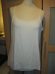 Damen Spaghetti Träger Top, Gr. L, Beige, Viskose/Elasthan, "C&A"