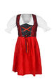 Dirndl 3 Tlg Set Trachtenkleid Kleid Bluse Schürze Blau Rot oder Turkis LEDRND
