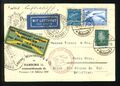 Deutsches Reich Mi-Nr. 438 auf Postkarte Zeppelinpost nach Brasilien