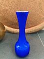 Vintage umhüllt blau Glas Stiel Vase skandinavischer Empoly Stil 60er Jahre