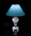 Leuchte Kristall Lampe Tischlampe Blaue Bohemia Steh Nachttisch Neu Schreibtisch