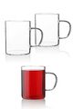 Hochwertige Teegläser Set 6tlg. mit Henkel 250ml | Teeglas Extra Dünn Kaffeeglas