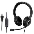 4X(Kabelgebundenes USB-Headset, Callcenter-Headset mit Mikrofon, Spiel-Gerä8925