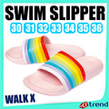 SWIMMING SLIPPER - Rainbow - Aqua Wasser Bade Schuhe Sandale Badelatschen rosa