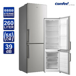 Kühlschrank Kühl-Gefrierkombination Comfee RCB357DS2GH silber 55 cm breit