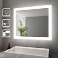 SONNI Badspiegel mit LED Beleuchtung Wandspiegel Badezimmerspiegel 60x50cm