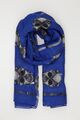 Alexander McQueen Schal Damen Tuch Strickschal Loop Seide Blau #3psiea4