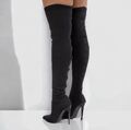 Sexy High Heel Boots Stiefel Overknee Hoher Absatz Sockenstiefel Slip-On 36-43