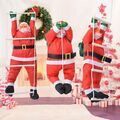 Weihnachtsmann auf Leiter 50cm Weihnachts Deko Weihnachten Figur Nikolaus Santa