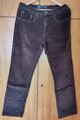 Cordhose Winterhose Stoffhose Baumwolle Stretch Größe 35/34 dunkelbraun