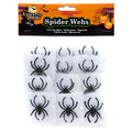 Spider & Webs - 12er-Pack Tischdekoration Halloween Party Trick or Leckerbissen Spaß