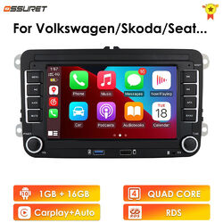 2DIN Carplay Autoradio GPS NAV für VW Golf 5 6 PLUS Touran 1T Polo Tiguan EOS T5