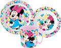 3.tlg Disney Minnie Maus Geschirrset Besteck Set Frühstücks Kinder Kindergarten