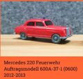 Wiking Mercedes 220 S Feuerwehr | PMS Verkehrsmodelle Themenset Feuerwehr