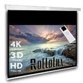 Rollolux Heimkino Beamer Motorleinwand 280 x 205 (274x154) cm 16:9 124" HDTV 4K 