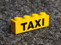 Lego 1 x 3010p45 Stein gelb bedruckt TAXI Set 368 Taxi Station (1976) Vintage
