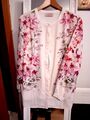 Tunika bluse Creme   Blumen    gr 48 neu satin