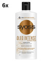 Syoss Oleo Intense Spülung - Für trockenes und stumpfes Haar - Vegan - 6x440ml