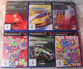 Playstation2, PS2 Spiele Set, 4 Rennspiele, Puyo Pop und Super Bust A Move 2