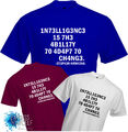 INTELLIGENCE-STEPHEN HAWKING T-Shirt, clever, Zahlen, Code, cool, Qualität, NEU