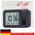 Projektionswecker, Tischuhr Digitaler Wecker Funk-Thermometer alarm