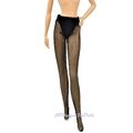 Barbie Mode schwarze Strumpfhosen mit Höschen versierter Shopper Puppe Kleidung Outfit