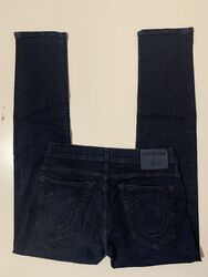 NEU TRUE RELIGION MENS JEANS 'ROCCO' RELAXED SKINNY W30 Dunkelblau NP199€