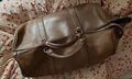 große Vintage Reisetasche Arzt Bag GOLDPFEIL Flexibel Echt Leder braun Weekender