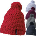 Myrtle Beach Häkelmütze mit Bommel Hat Pompon Winter Strickmütze Cap Mütze