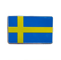 3D Metall Schweden Flagge Sweden Flag Sticker Emblem Aufkleber Auto Kfz 8 x 5 cm