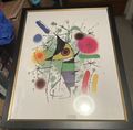 Bild Kunstwerk Kunstdruck Joan Miró:  "Der singende Fisch", gerahmt 40x50