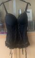 Damen Sexy Bustier Baby Doll, Dessous, Reizwäsche Negligee Schwarz Gr. S 36 38