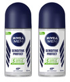 NIVEA Men Sensitive Protect Anti-Transpirant Deodorant Roll-On 50 ml, 2er-Pack