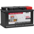 GEL Batterie 110Ah 12V Solarbatterie Wohnmobil Batterie Versorgung Blei Gel Akku