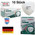 10x FFP2 Atemschutzmaske Mundschutz 5 lagig CE zertifiziert Maske Mund Nase 95%