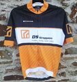 Herren DS Gruppen dänisches Team Radtrikot 40" Brustumfang orange schwarz durchgehender Reißverschluss