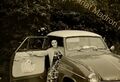 orig. Foto Auto Automobil Oldtimer um 1955 Mädchen Frau 