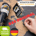 Rubbel Weltkarte Landkarte zum Rubbeln Rubbelkarte Scratch Off Map 82x59cm DE