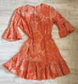 Kleid 70er Jahre Stil M L Baumwolle 38 40 42 Retro Vintage Tulpenärmel Rüschen