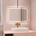 LED Badspiegel mit Beleuchtung Badezimmerspiegel Wandspiegel Lichtspiegel 80*60