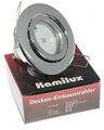 Kamilux LED-Einbaustrahler Lichtspot Bajo + 5W #LED & GU10 Fassung 230V, IP20
