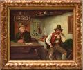 Malerei von A. Zimmermann "Kartenspieler" Öl auf Holz gr. 27*31 cm um 1895
