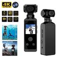 4K HD Action Camera LCD Screen 270° Rotatable Lens Sports Camera Underwater Cam