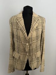 Tandem/Transit Damen Leinen Jacke Blazer Gr. 36 Beige,  NEUWERTIG