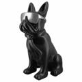 Casablanca by Gilde Poly Mops Cool Dog Sitzend Dekofigur Kunstharz Schwarz 35 cm